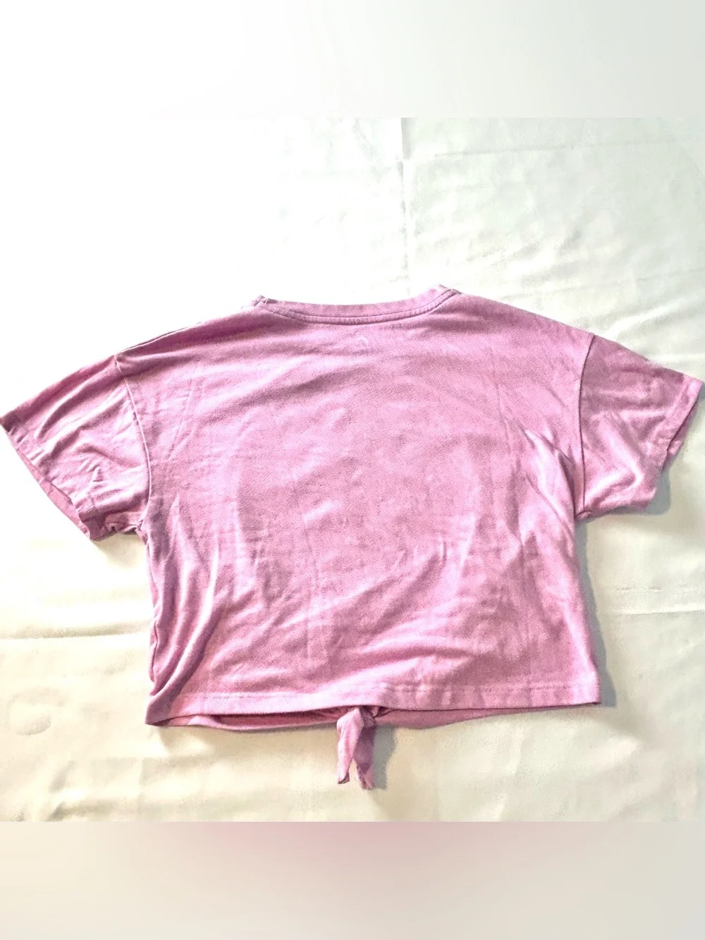 Converse All Star T-Shirt Girls Medium 10yrs-12yrs Beyond Pink Front Tie